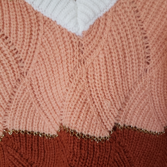 Drop Shoulder V Neck Sweater - Picture 4 of 7